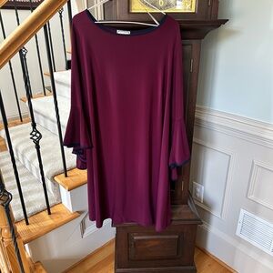 Ivy Road Burgundy and Navy Dress